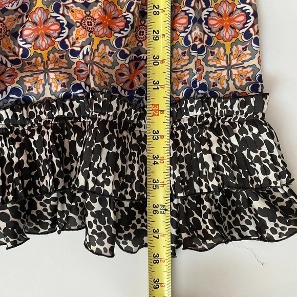 KENSIE Tie Front Ruffle Animal and Floral dress Size M - Picture 8 of 8